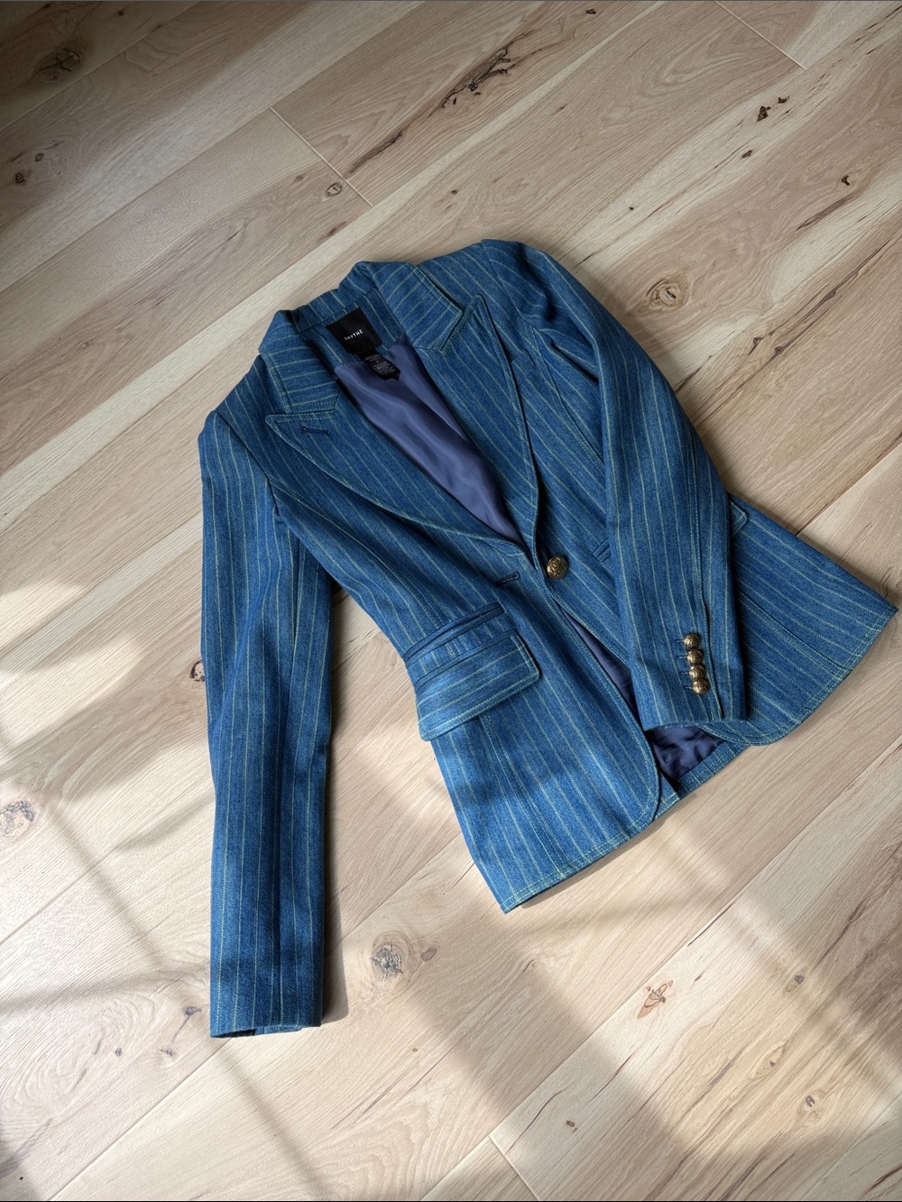 Blue Pinstripe Tailored Blazer